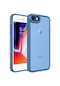 More Tr iPhone Uyumlu 7 Kılıf Kamera Korumalı Transparan Zore Post Kapak Mavi
