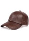 Hyt-afun Kahverengi Yeni Yetişkin Suni Deri Şapka Erkek Sıcak Pu Deri Beyzbol Şapkası Erkek Kış Açık Koruma Kapakları Deri Şapka Rüzgar Geçırmez Şapkalar