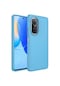 Ekılıf - Huawei Nova 9 Se Uyumlu Kılıf Metal Çerçeve Ve Buton Tasarımlı Silikon Luna Kapak - Sierra Mavi