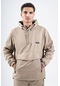 Maraton Sportswear Comfort Erkek Kapşonlu Uzun Kol Basic Açık Vizon Yağmurluk 21353-açık Vizon