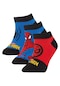 Defacto Erkek Çocuk Marvel Spiderman Pamuklu 3'lü Patik Çorap X9652a6nskr1