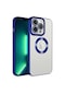 Kilifone - İphone Uyumlu İphone 14 Pro Max - Kılıf Kamera Korumalı Tatlı Sert Omega Kapak - Mavi