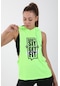 Maraton Active Regular Kadın Kapşonlu Kolsuz Gym Neon Yeşil Atlet 17503-Neon Yeşil