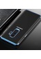 Kilifone - Samsung Uyumlu Galaxy J8 - Kılıf Dört Köşesi Renkli Arkası Şefaf Lazer Silikon Kapak - Mavi