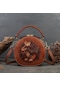 Kahverengi Johnature Tavşan Kabartmalı Çanta Hakiki Deri Retro Kadın Çantası Çok Yönlü Gerçek Inek Derisi El Yapımı Omuz Çantaları