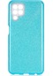Kilifone - Samsung Uyumlu Galaxy M32 - Kılıf Simli Koruyucu Shining Silikon - Mavi