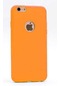 Tecno - İphone Uyumlu İphone 6 Plus / 6s Plus - Kılıf Mat Renkli Esnek Premier Silikon Kapak - Turuncu