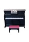 1:12th Dollhouse Dekorasyon Mobilya Siyah Için Sandalye Bjd Dekor Ile Mini Piyano