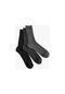 Koton 3'lü Soket Çorap Seti Çok Renkli Dokulu Antrasit 4wam80412aa 4WAM80412AA931