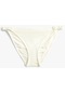 Koton Brazilian Bikini Altı Normal Bel Yanları Örgü Detaylı Kırık Beyaz 3sak00118bm 3SAK00118BM001