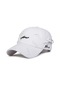 Unisex Asher Embroidery Hole Iron Ring Baseball Caps Spring Autumn Outdoor Beige Beige