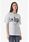 Los Angeles Baskılı Oversize Tişört 24ygb7264201033-beyaz 24YGB7264201033-Beyaz