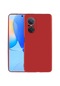 Tecno - Huawei Nova 9 Se - Kılıf Mat Renkli Esnek Premier Silikon Kapak - Kırmızı