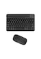 Acer Iconia Tab M10 10.1" Uyumlu Kablosuz Bluetooth Şarj Edilebilir Klavye Mouse Seti - Siyah