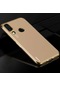 Tecno - Huawei Honor Play - Kılıf Dört Köşesi Renkli Arkası Şefaf Lazer Silikon Kapak - Gold