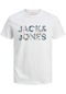 Jack & Jones Techlogo 12215700 Bisiklet Yaka Logolu Erkek Tişört - Beyaz