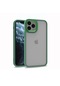 Noktaks - iPhone Uyumlu 11 Pro - Kılıf Arkası Şeffaf Kamera Çevresi Parlak Zıt Renkli Flora Kapak - Yeşil