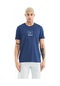 Tommy Life Adney İndigo O Yaka Erkek T-shirt - 88230 Indıgo