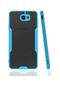 Noktaks - Samsung Galaxy Uyumlu J7 Prime / J7 Prime Iı - Kılıf Kenarı Renkli Arkası Şeffaf Parfe Kapak - Mavi