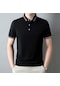 Erkek Yaz Yeni Polo Gömlek Yaka T-shirt Siyah