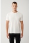 Erkek Beyaz Soft Touch Bisiklet Yaka Regular Fit T-shirt B001031