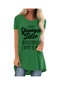 Kadın Seyahat Parti Unisex Kısa Kollu T-shirt Yesil