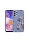 Tecno - Samsung Galaxy Uyumlu A33 5g - Kılıf Desenli Sert Mumila Silikon Kapak - Lilac Bear