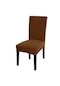 Jms Açık Kahverengi Katı Renk Sandalye Kapak Spandex Streç