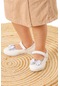 Kiko Kids Taşlı Cırtlı Kız Çocuk Fiyonklu Babet Ayakkabı Ege 204 Cilt Beyaz