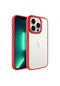 Kilifone - İphone Uyumlu İphone 14 Pro Max - Kılıf Renkli Koruyucu Sert Krom Kapak - Kırmızı
