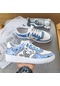 2023 Yeni Sonbahar Moda Çok Yönlü Moda Spor Beyaz Ayakkabılar Erkek Spor Ayakkabıları Düşük Bilekli Ayakkabılar Erkek Modaya Uygun Ayakkabılar - Mavi