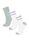 Defacto Kadın 3lü Pamuklu Soket Çorap C0674axnskr1