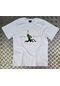 Unisex Beyaz Rick Baskılı T-shirt Beyaz
