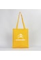 Citroen Logo 2 Sarı Gabardin Bez Çanta