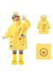 Hyt-oxford Kumaş Çocuk Yağmurluk Tam Vücut Kalınlaşma Yağmurluk S-sarı