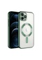 Kilifone - İphone Uyumlu İphone 13 Pro Max - Kılıf Kamera Korumalı Kablosuz Şarj Destekli Demre Kapak - Koyu Yeşil
