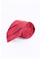 Erkek Klasik Cep Mendilli Desenli Kırmızı Kravat-28808