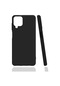 Kilifone - Samsung Uyumlu Galaxy M12 - Kılıf Mat Soft Esnek Biye Silikon - Siyah