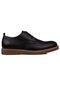 Slayka Siyah Rubber Erkek Hakiki Deri Klasik Ayakkabı-siyah