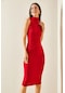 Xhan Kırmızı Drapeli Dökümlü Midi Elbise 5yxk6-48477-04