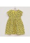Kız Çocuk Kısa Kol Elbise - 42385 - Sarı - Kız Çocuk