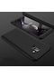 Noktaks - Samsung Galaxy Uyumlu A6 2018 - Kılıf 3 Parçalı Parmak İzi Yapmayan Sert Ays Kapak - Siyah