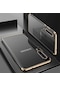 Kilifone - Samsung Uyumlu Galaxy A30s - Kılıf Dört Köşesi Renkli Arkası Şefaf Lazer Silikon Kapak - Gold
