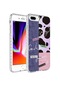 Kilifone - İphone Uyumlu İphone 7 Plus - Kılıf Kenarlı Renkli Desenli Elegans Silikon Kapak - No8
