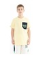 Tommy Life Sarı Ön Cepli Nakış Detaylı O Yaka Standart Kalıp Erkek Çocuk T-shirt - 11116 Sarı