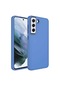 Ekılıf - Samsung Galaxy S21 Fe Uyumlu - Kılıf Metal Çerçeve Ve Buton Tasarımlı Silikon Luna Kapak - Lavendery Gray