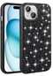 Kilifone - İphone Uyumlu İphone 15 Plus - Kılıf Parlak Parıltılı Taşlı Şık Linea Kapak - Siyah