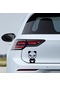 Kızgın Erkek Panda Sticker - Araba Sticker - 13cmx20cm - Siyah