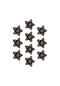 Suntek Yılbaşı 10x Yıldızı Kolye Düğün Dekoratif Gelin Duş Pentagram Kahve