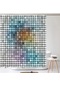 Modern Sanat Mozaik Baskı Duş Perdesi Seti Kız Polyester Banyo Perdeleri Kaymaz Dm6051-75x45 Rug Dm6051-75x45 Rug